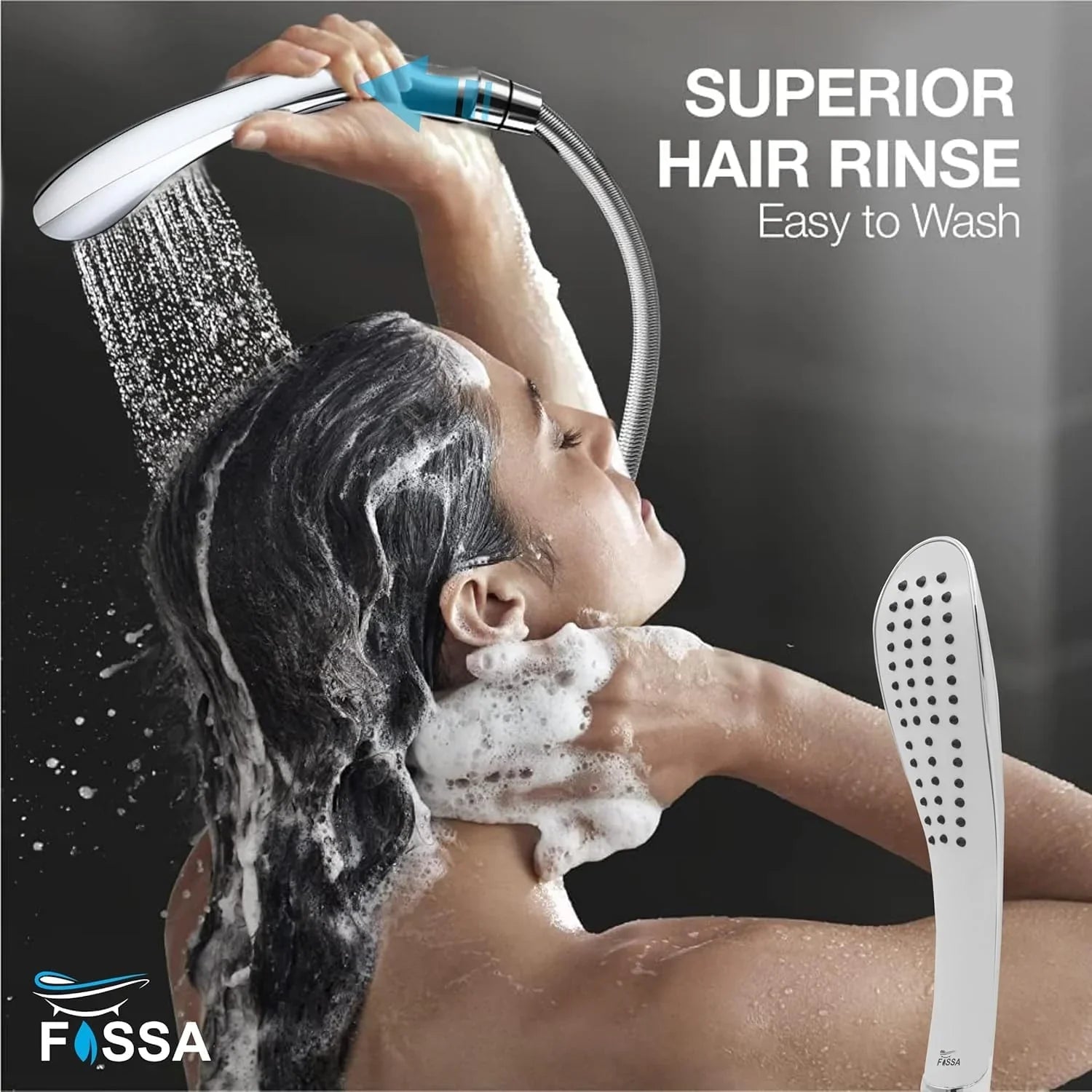 Fossa Dezire Rain Hand Shower, Handheld showers Chrome Finish (Only Hand Shower)